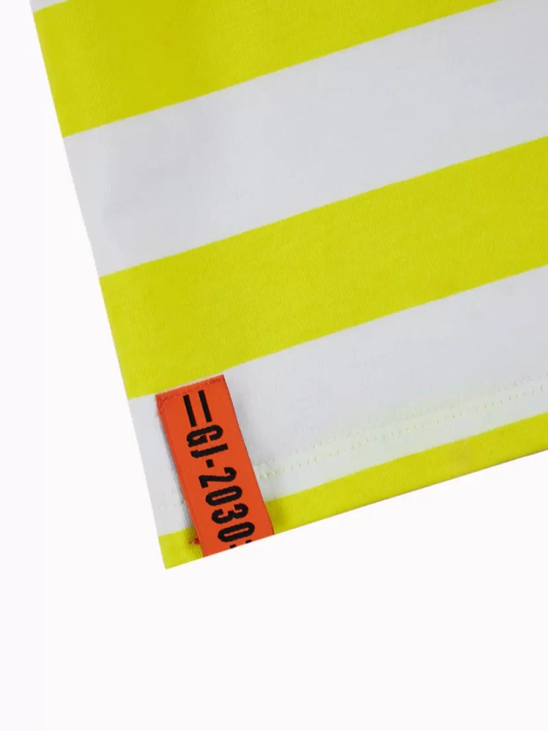 Gini And Jony Girls Yellow Stripes Cotton Knits Top Half Sleeves 3-4 Years