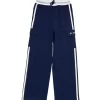 Gini And Jony Girls Navy Color Block Cotton Track Pant Elasticated