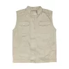 Gini And Jony Boys Off White Typographic Print Cotton Woven Jacket Sleeveless
