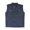 Gini And Jony Boys Navy Typographic Print Cotton Woven Jacket Sleeveless