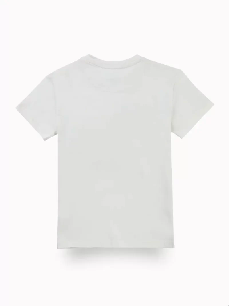 Gini And Jony Boys Off White Graphic Print Cotton T-Shirt Half Sleeves