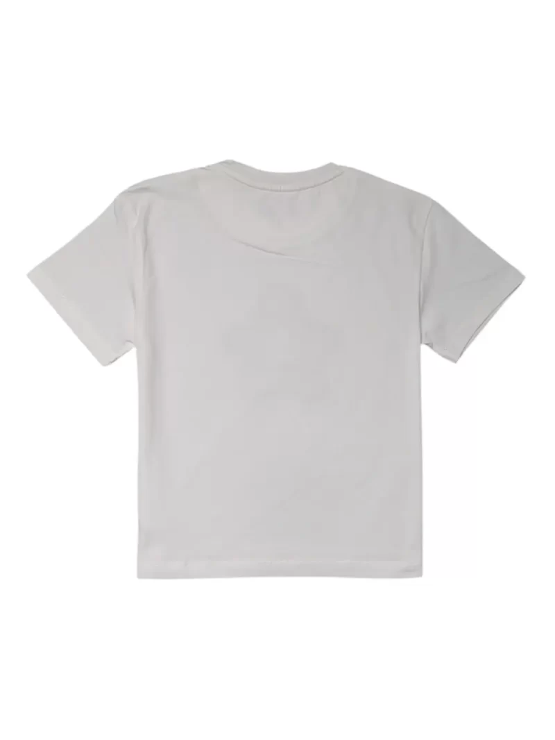 Gini And Jony Girls White Graphic Print Cotton Knits Top Half Sleeves 9-10 Years