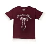 Gini And Jony Girls Maroon Graphic Print Cotton Knits Top Half Sleeves 9-10 Years
