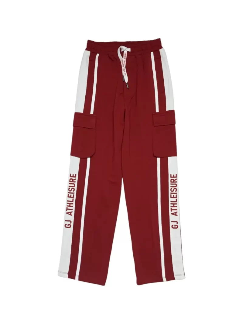 Gini And Jony Boys Red Stripes Cotton Track Pant Elasticated