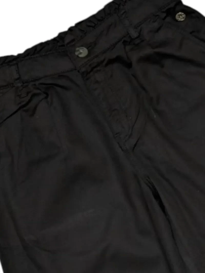 Gini And Jony Girls Black Embroidery Cotton Culottes Elasticated