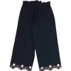 Gini And Jony Girls Navy Embroidery Cotton Culottes Elasticated
