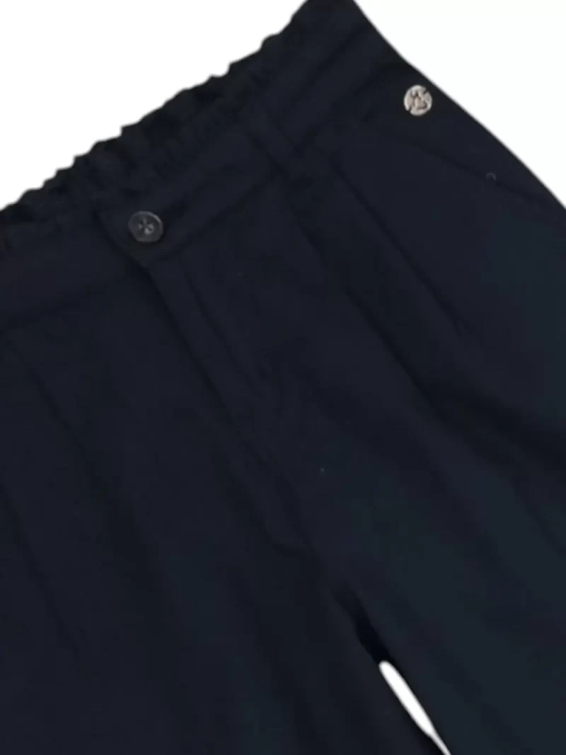 Gini And Jony Girls Navy Embroidery Cotton Culottes Elasticated