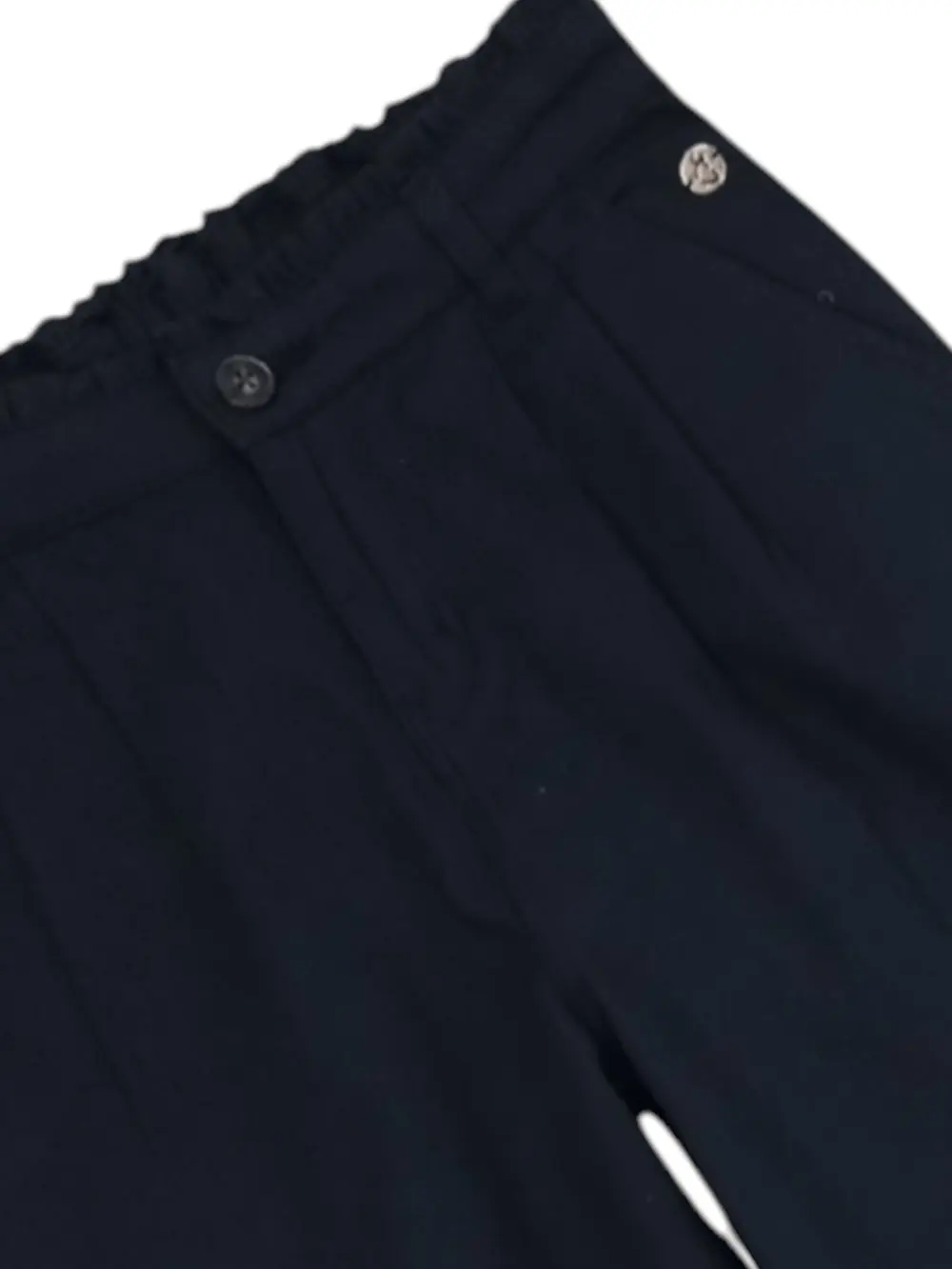 Gini And Jony Girls Navy Embroidery Cotton Culottes Elasticated