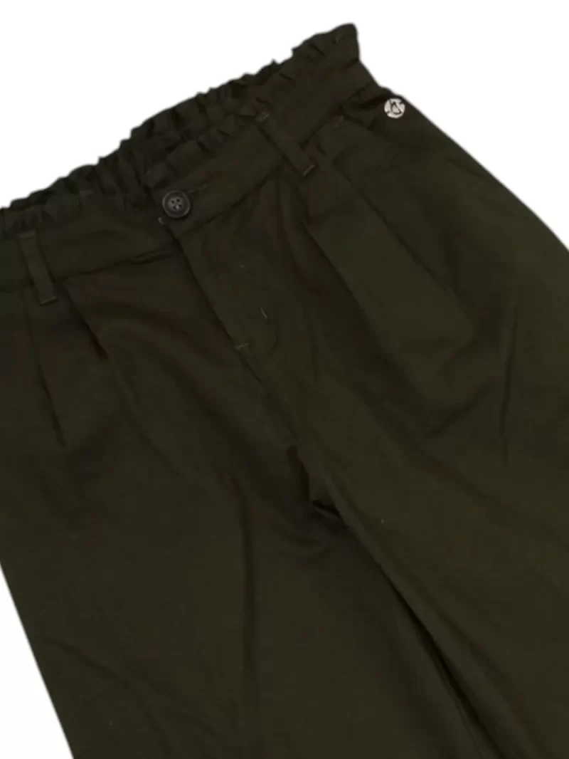 Gini And Jony Girls Olive Embroidery Cotton Culottes Elasticated