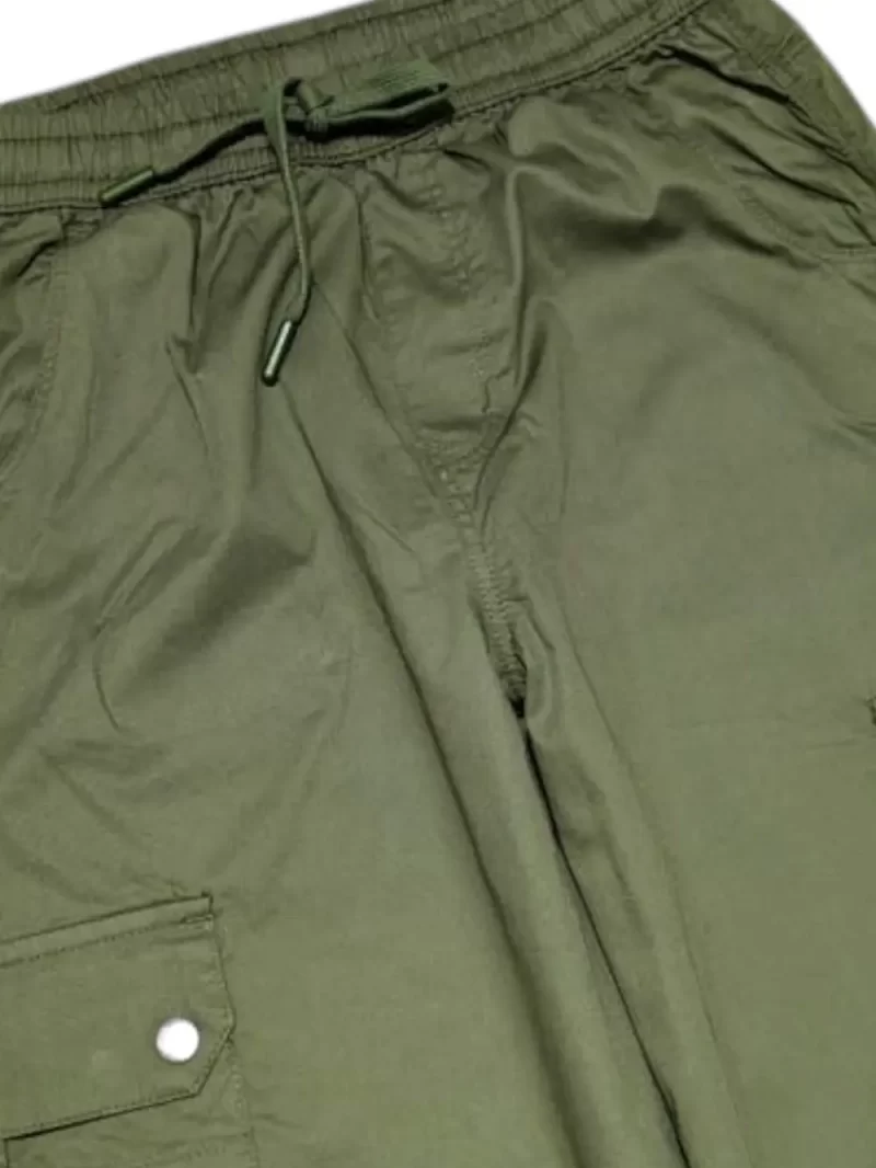 Gini And Jony Boys Olive Solid Cotton Trouser Elasticated