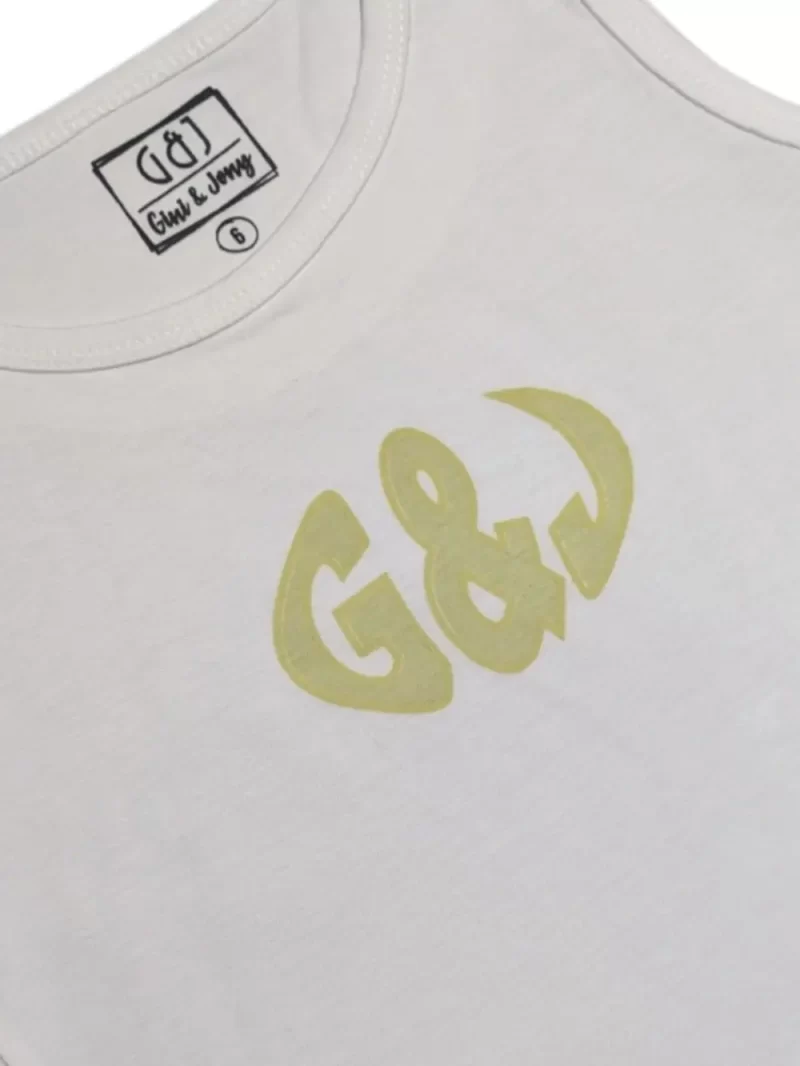 Gini And Jony Girls Yellow Typographic Print Cotton Woven Top Cap Sleeves 13-14 Years