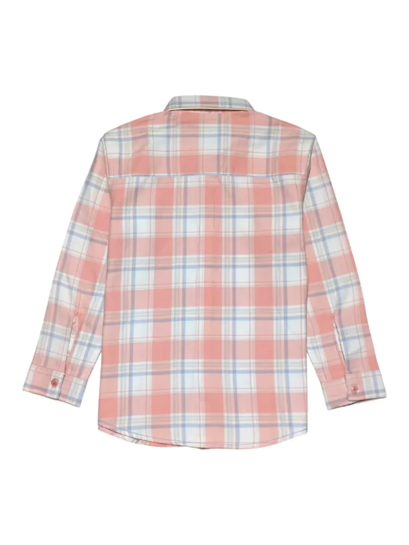 Gini And Jony Boys Pink Checks Cotton Shirt Full Sleeves
