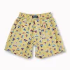Gini And Jony Boys Yellow Conversational Print Cotton Boxer Shorts Elasticated