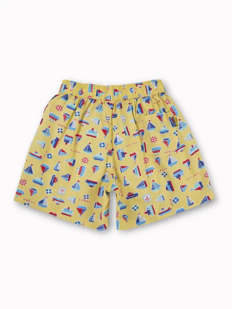 Gini And Jony Boys Yellow Conversational Print Cotton Boxer Shorts Elasticated