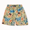 Gini And Jony Boys Yellow Graffiti Print Cotton Boxer Shorts Elasticated