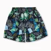 Gini And Jony Boys Blue Graffiti Print Cotton Boxer Shorts Elasticated