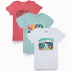 Gini And Jony Girls Multi Color Graphic Print Cotton Knits Top Pack Of 3 Half Sleeves 9-10 Years
