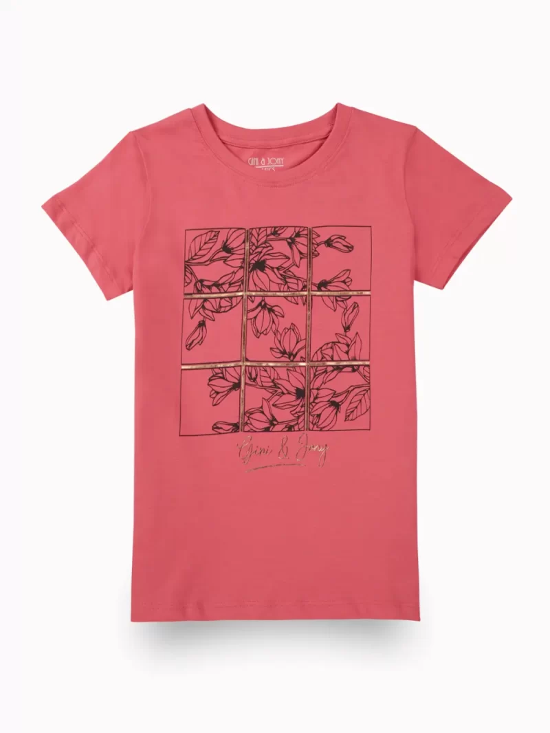 Gini And Jony Girls Multi Color Graphic Print Cotton Knits Top Pack Of 3 Half Sleeves 9-10 Years