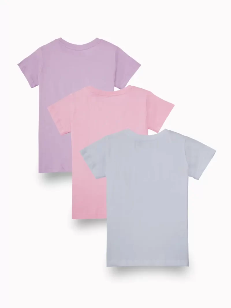 Gini And Jony Girls Multi Color Graphic Print Cotton Knits Top Pack Of 3 Half Sleeves 9-10 Years