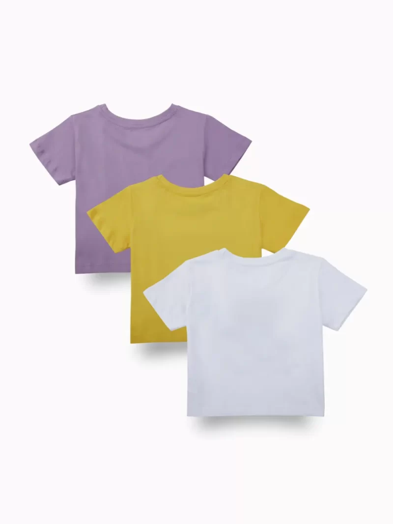 Gini And Jony Girls Multi Color Graphic Print Cotton Knits Top Pack Of 3 Half Sleeves 9-10 Years
