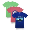 Gini And Jony Boys Multicolor Graphic Print Cotton T-Shirt Half Sleeves Pack Of-3