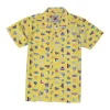 Gini And Jony Boys Yellow Conversational Print Cotton Shirt Half Sleeves