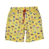 Gini And Jony Boys Yellow Conversational Print Cotton Bermuda Elasticated