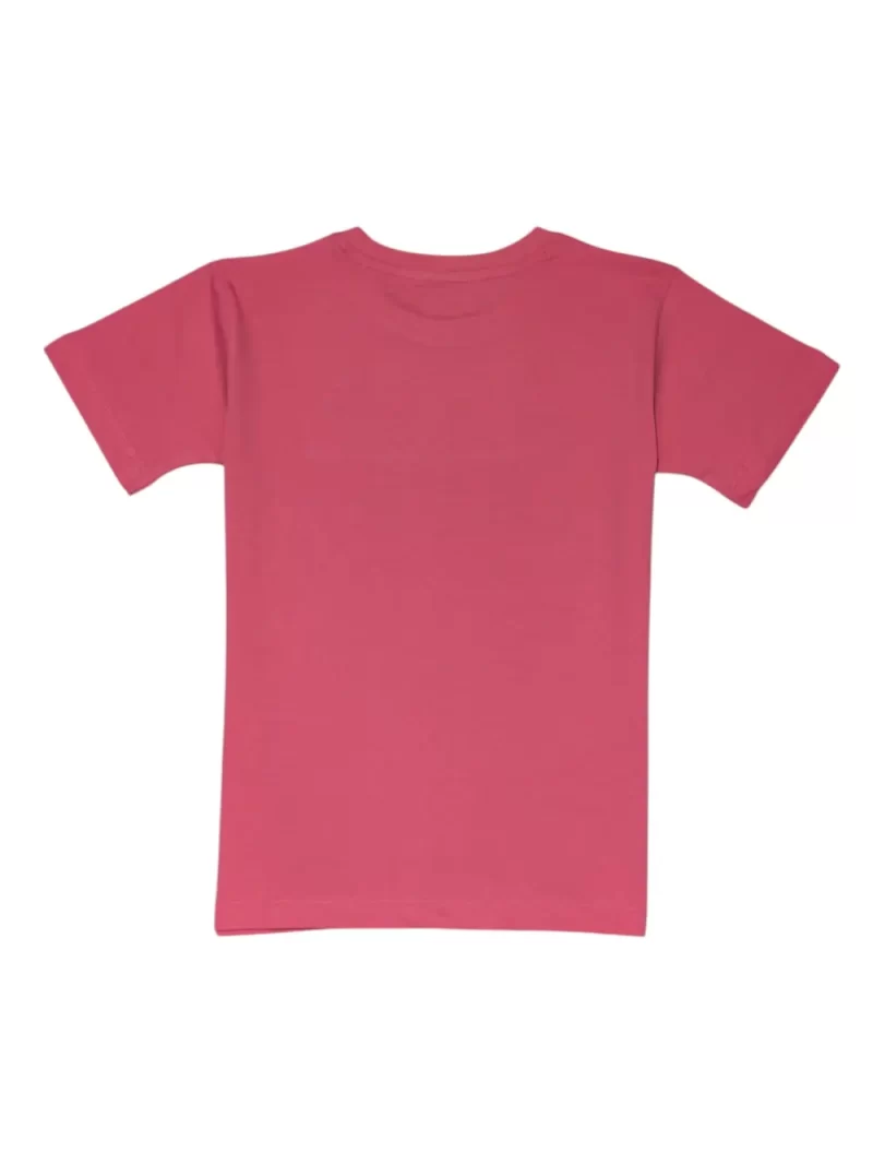 Gini And Jony Boys Pink Typographic Print Cotton T-Shirt Half Sleeves
