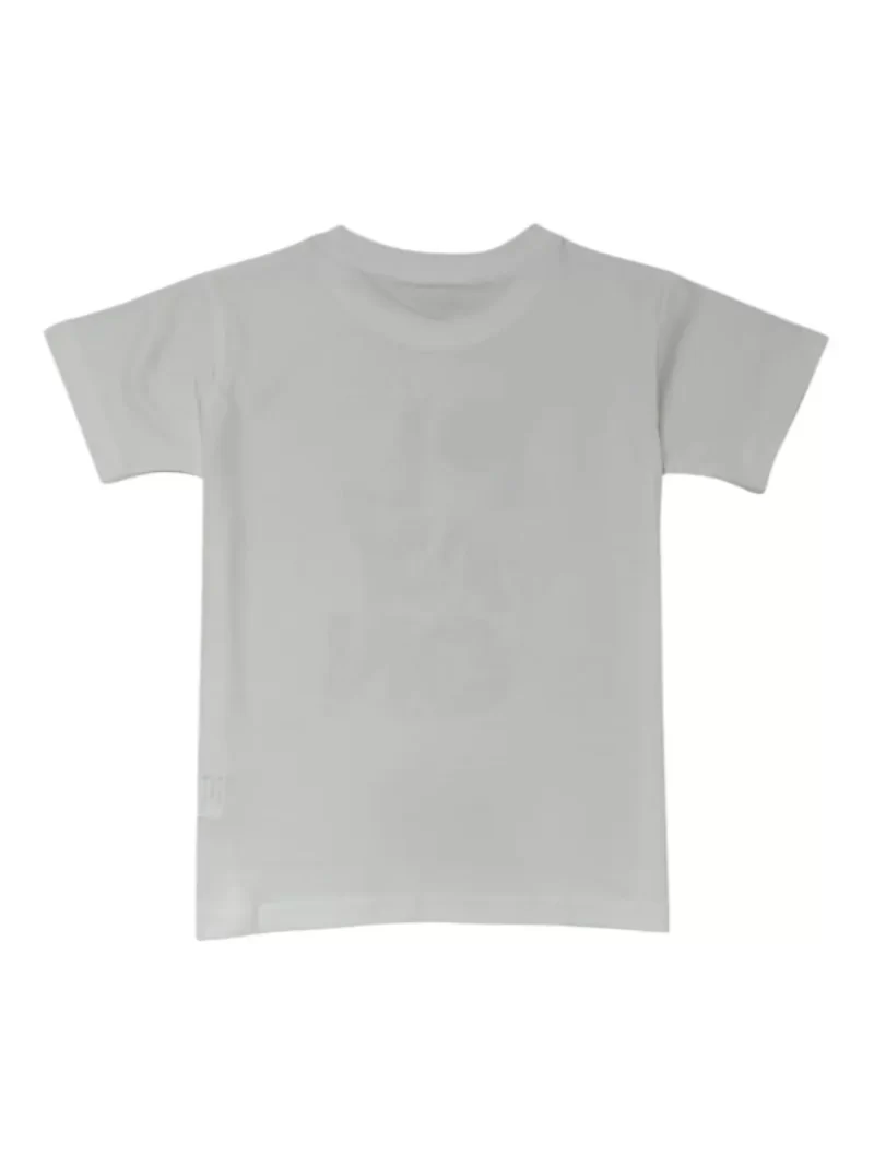 Gini And Jony Boys White Graphic Print Cotton T-Shirt Half Sleeves