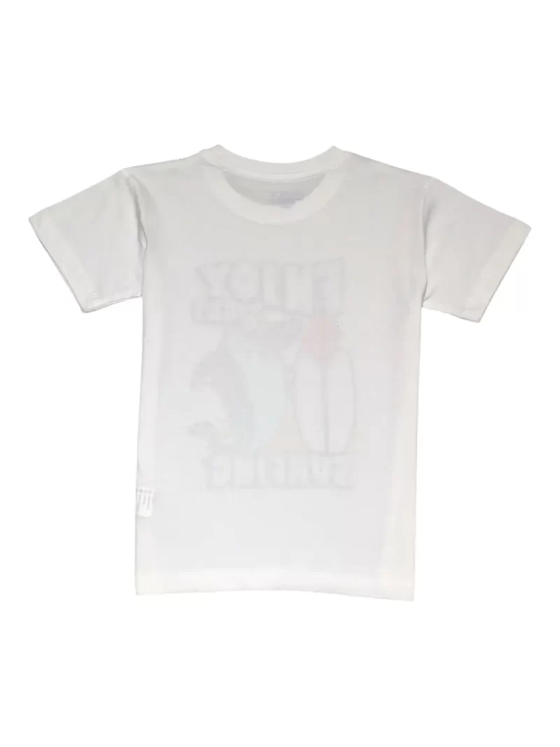 Gini And Jony Boys White Graphic Print Cotton T-Shirt Half Sleeves