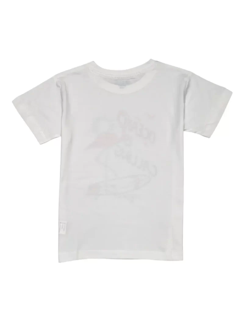 Gini And Jony Boys White Graphic Print Cotton T-Shirt Half Sleeves