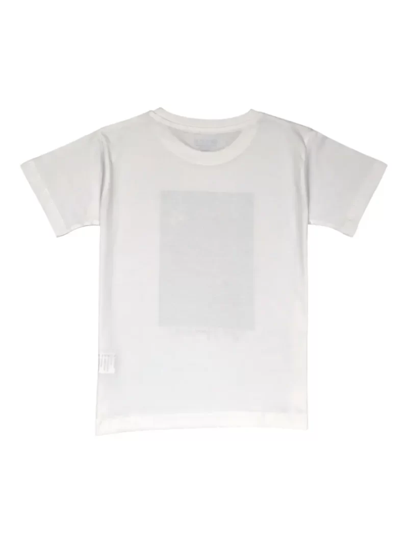 Gini And Jony Boys White Graphic Print Cotton T-Shirt Half Sleeves