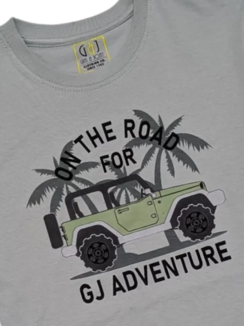 Gini And Jony Boys Grey Graphic Print Cotton T-Shirt Half Sleeves