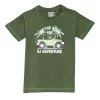 Gini And Jony Boys Olive Graphic Print Cotton T-Shirt Half Sleeves
