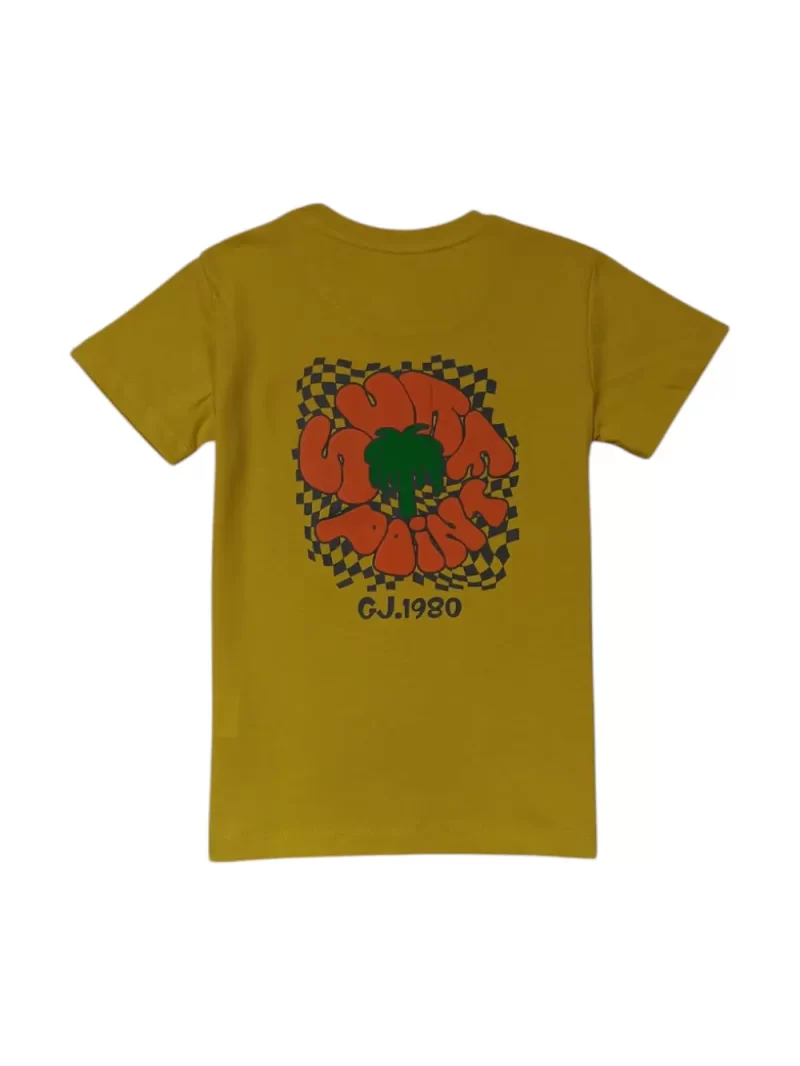 Gini And Jony Boys Yellow Graphic Print Cotton T-Shirt Half Sleeves