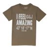 Gini And Jony Boys Brown Typographic Print Cotton T-Shirt Half Sleeves
