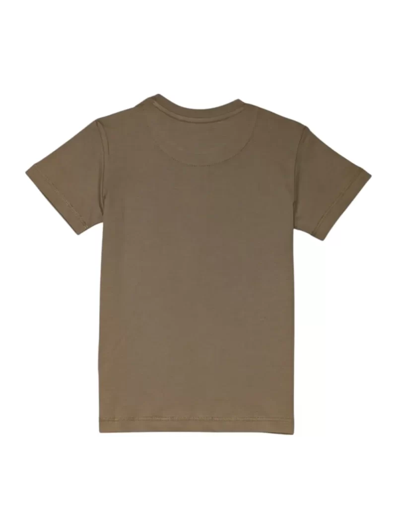 Gini And Jony Boys Brown Typographic Print Cotton T-Shirt Half Sleeves