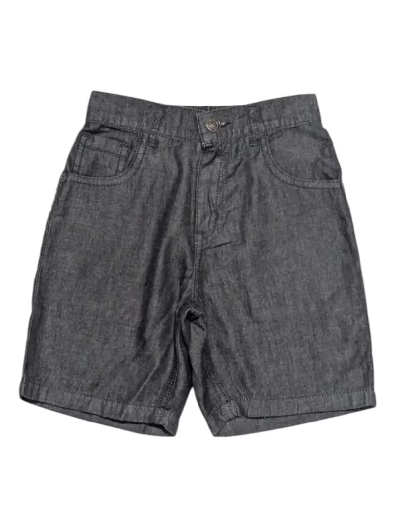 Gini And Jony Boys Black Washed Denim Bermuda Fixed Waist