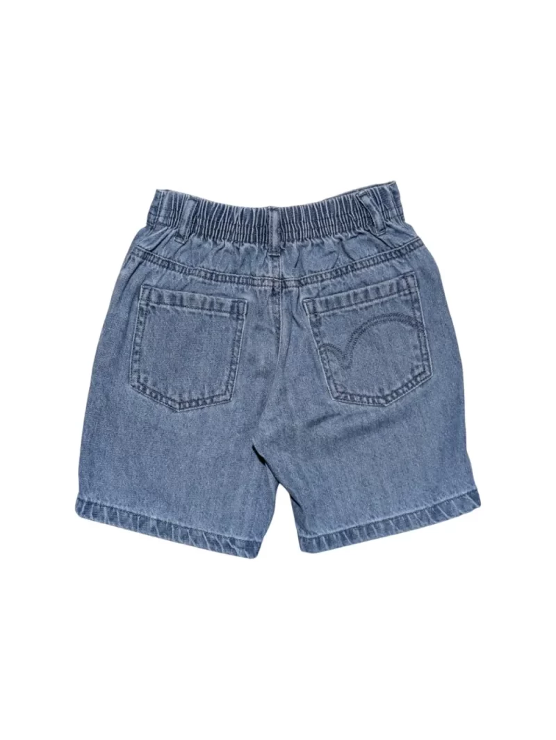 Gini And Jony Boys Blue Washed Denim Bermuda Fixed Waist