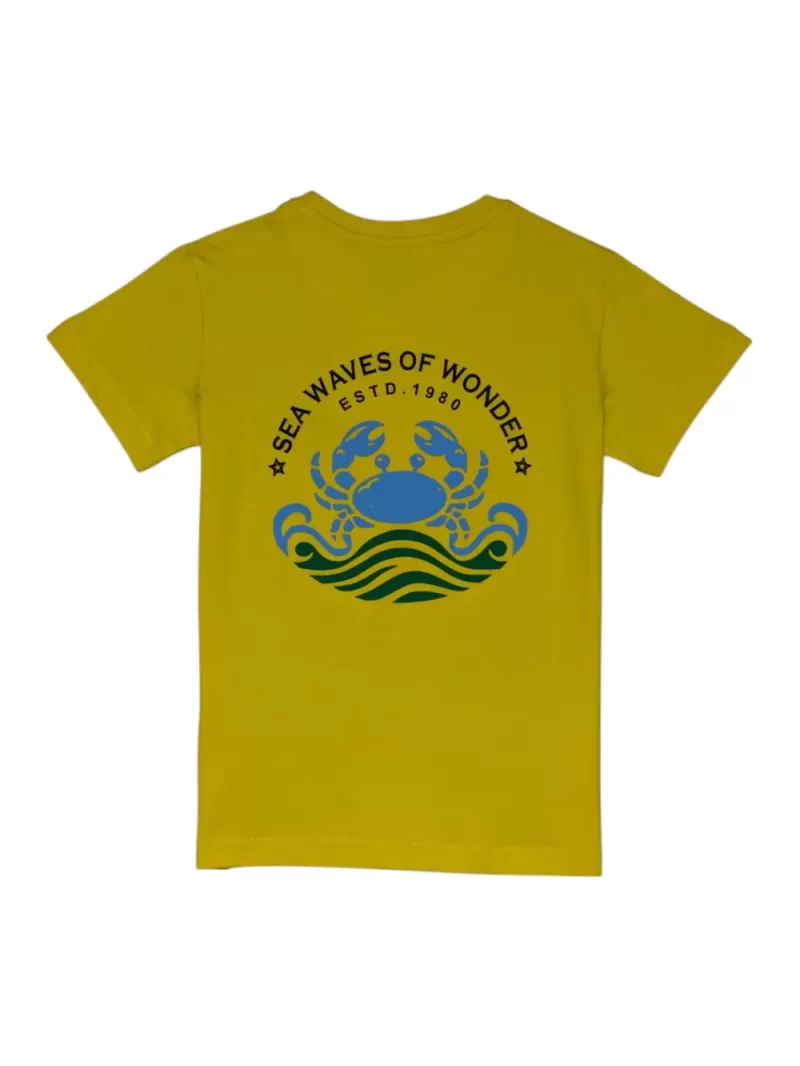 Gini And Jony Boys Yellow Graphic Print Cotton T-Shirt Half Sleeves