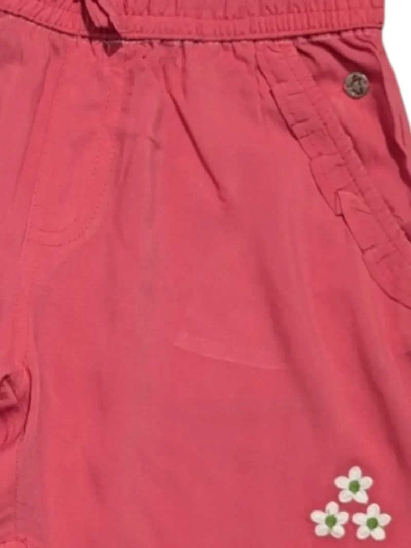 Gini And Jony Girls Peach Embroidery Cotton Cordinate Half Sleeves 9-10 Years