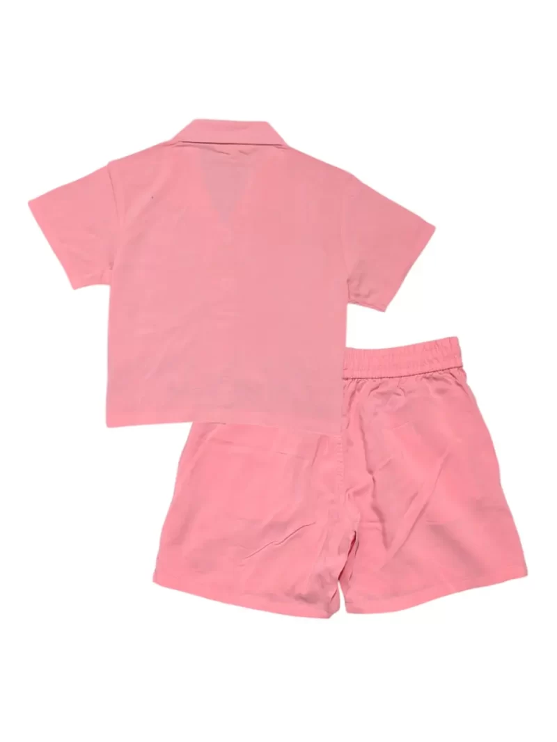 Gini And Jony Girls Pink Embroidery Cotton Cordinate Half Sleeves 9-10 Years
