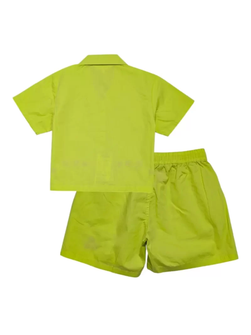 Gini And Jony Girls Green Embroidery Cotton Cordinate Half Sleeves 9-10 Years