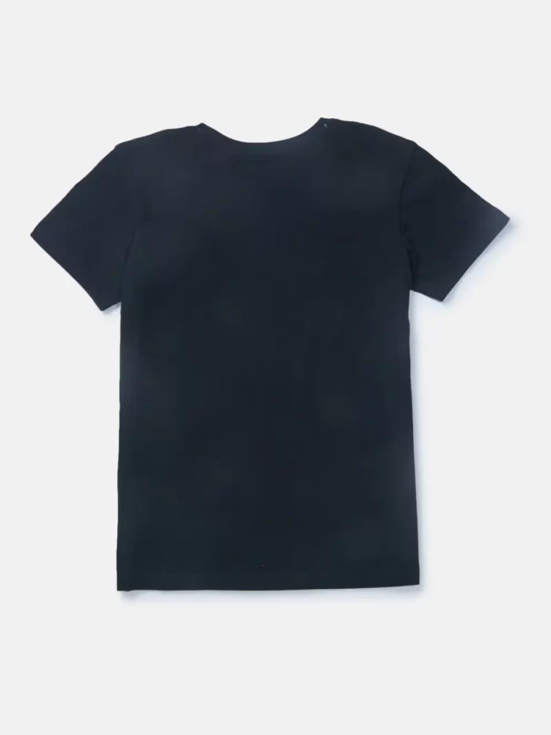 Palm Tree Boys Black Graphic Print Cotton T-Shirt Half Sleeves