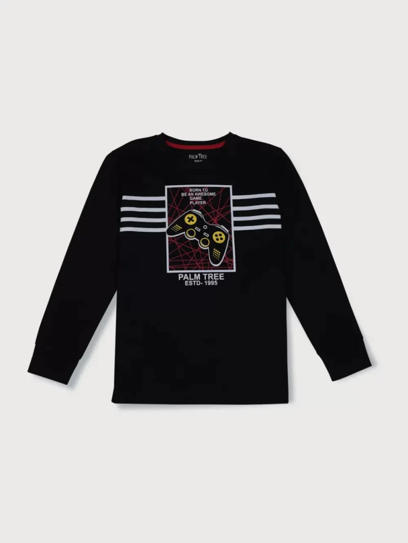 Palm Tree 
Boys Printed Pure Cotton Regular T Shirt