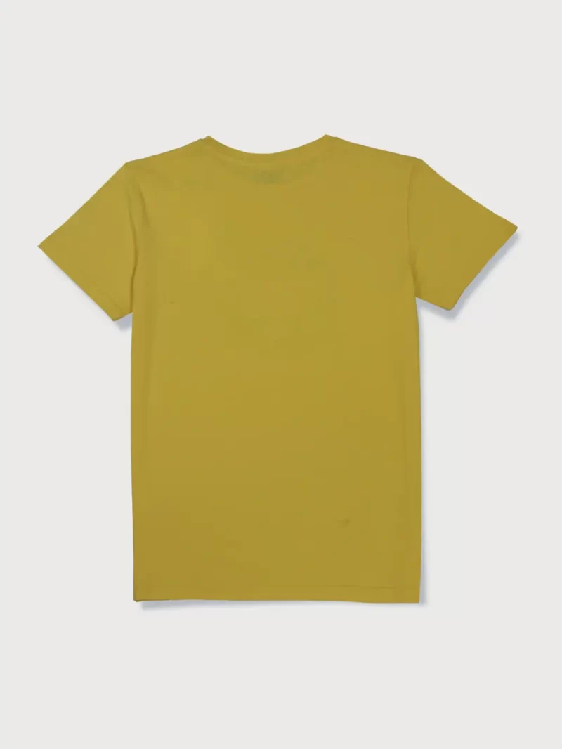 Palm Tree Boys Yellow Printed Knits T-Shirt Half Sleeves