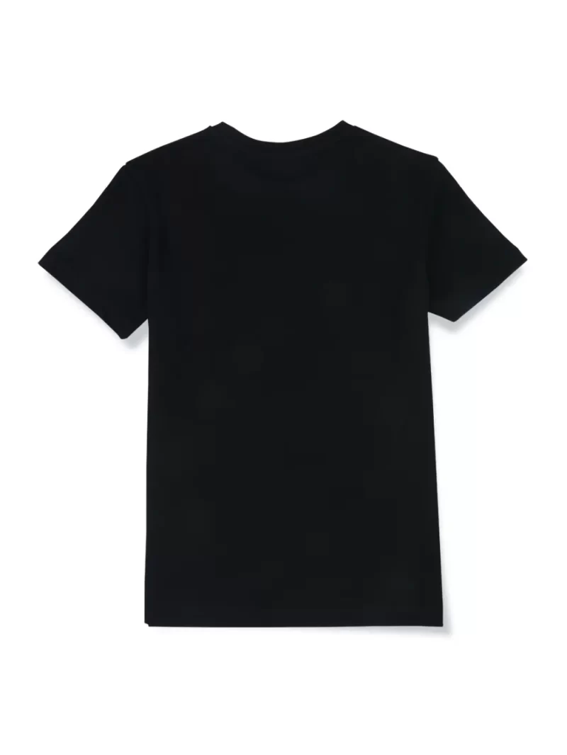 Palm Tree Boys Black Graphic Print Cotton T-Shirt Half Sleeves