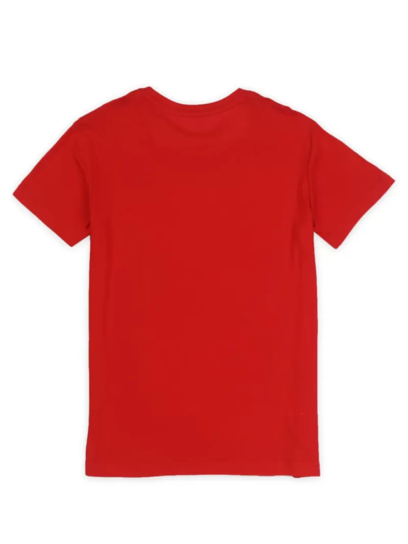 Palm Tree Boys Red Logo Cotton T-Shirt Half Sleeves