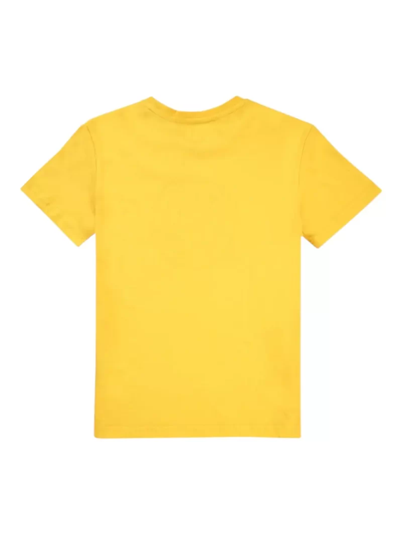 Palm Tree Boys Yellow Typographic Print Cotton T-Shirt Half Sleeves