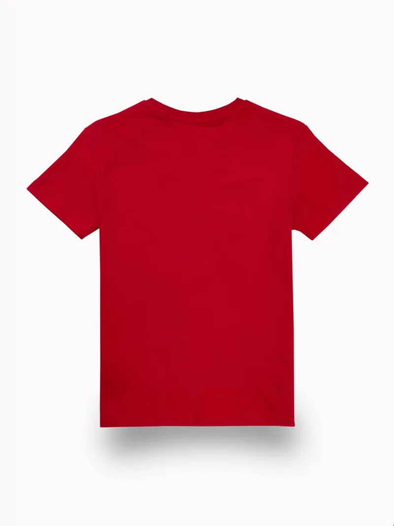 Palm Tree Boys Red Typographic Print Cotton T-Shirt Half Sleeves